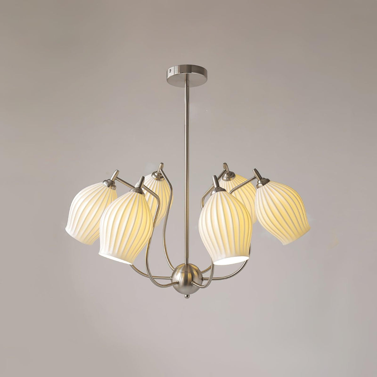 Ceramic Ribbed Chandelier - view 37