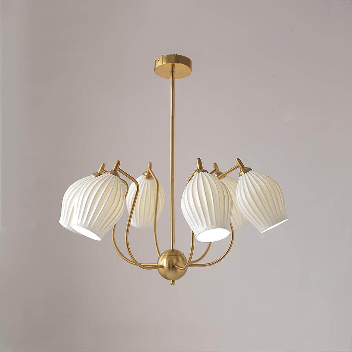 Ceramic Ribbed Chandelier - view 38