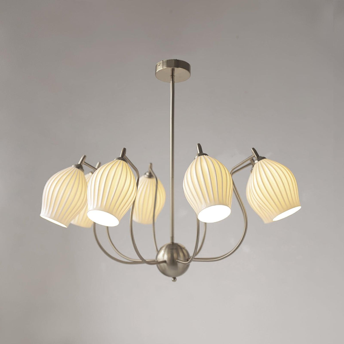 Ceramic Ribbed Chandelier - view 39
