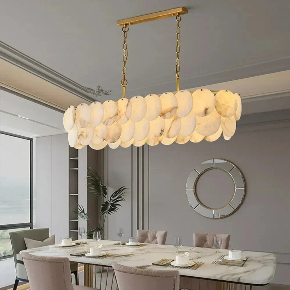 Moonshade Marble Dining Room Chandelier