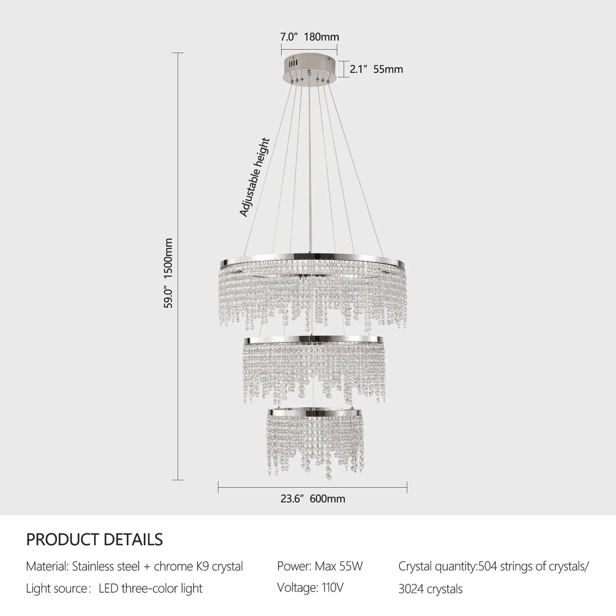Alleri Crystal Foyer Chandelier