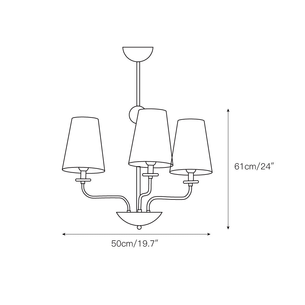 Siena Fabric Chandelier - view 4