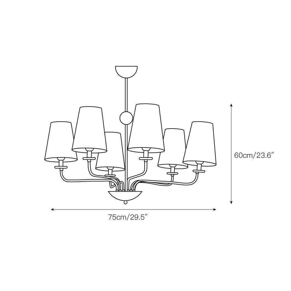 Siena Fabric Chandelier - view 5