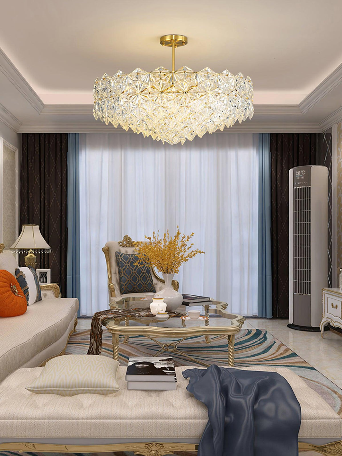 Snowflake Glass Chandelier - view 12