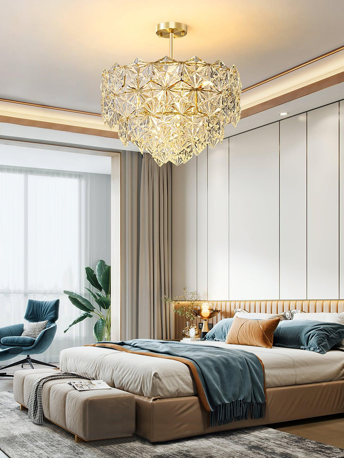 Snowflake Glass Chandelier - view 13