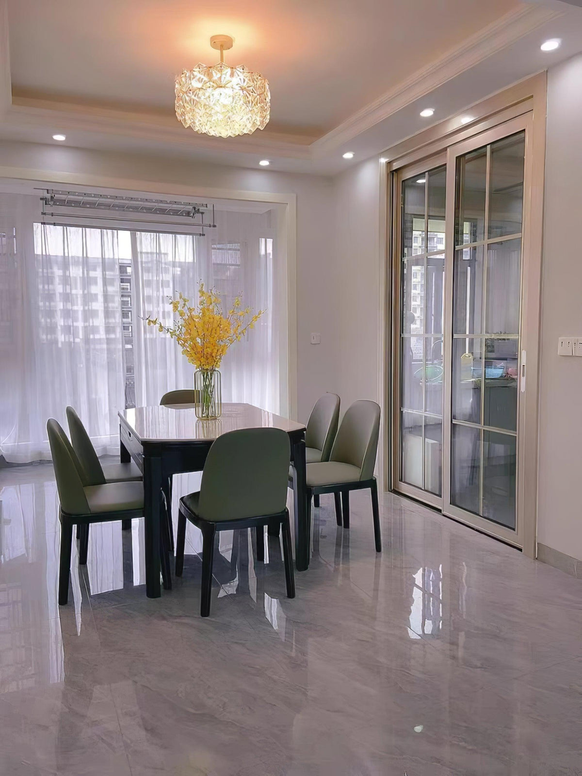 Snowflake Glass Chandelier - view 15