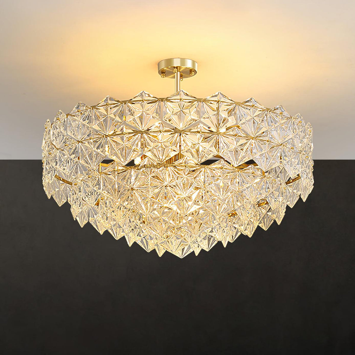 Snowflake Glass Chandelier - view 24