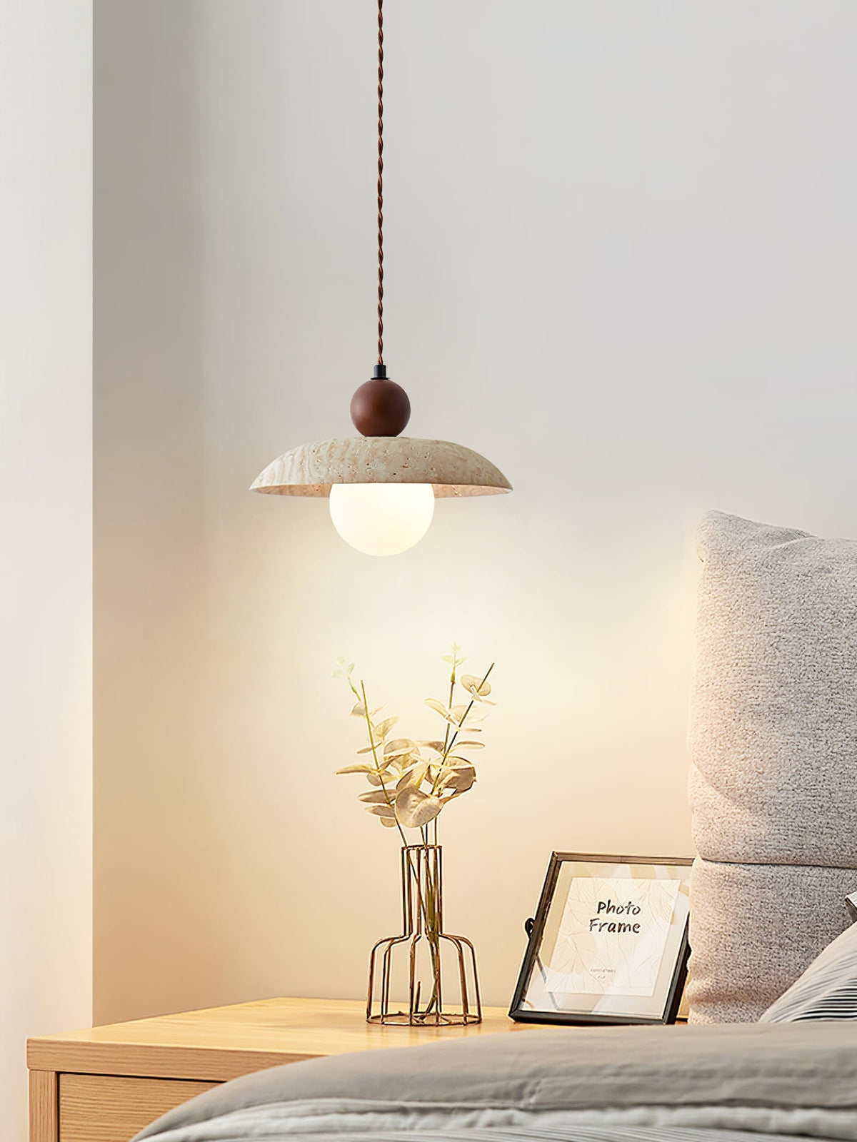 Soluna Travertine Pendant Light