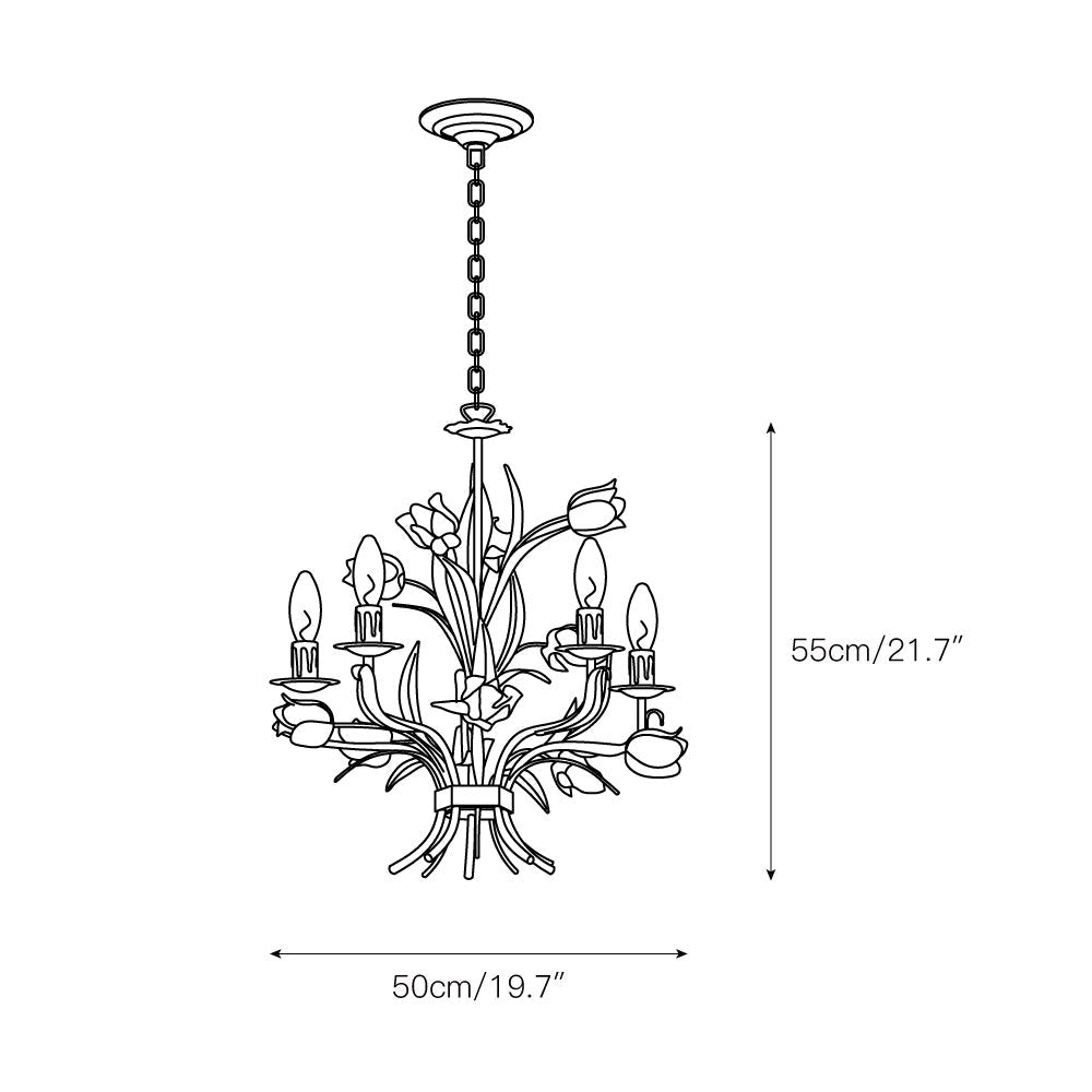 Southport Sage Rose Chandelier