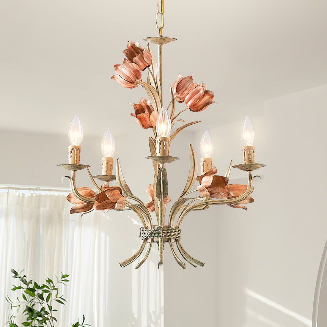 Southport Sage Rose Chandelier
