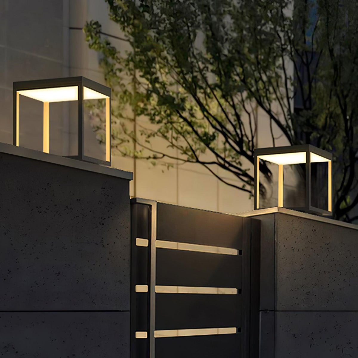 Square Frame Solar Outdoor Light