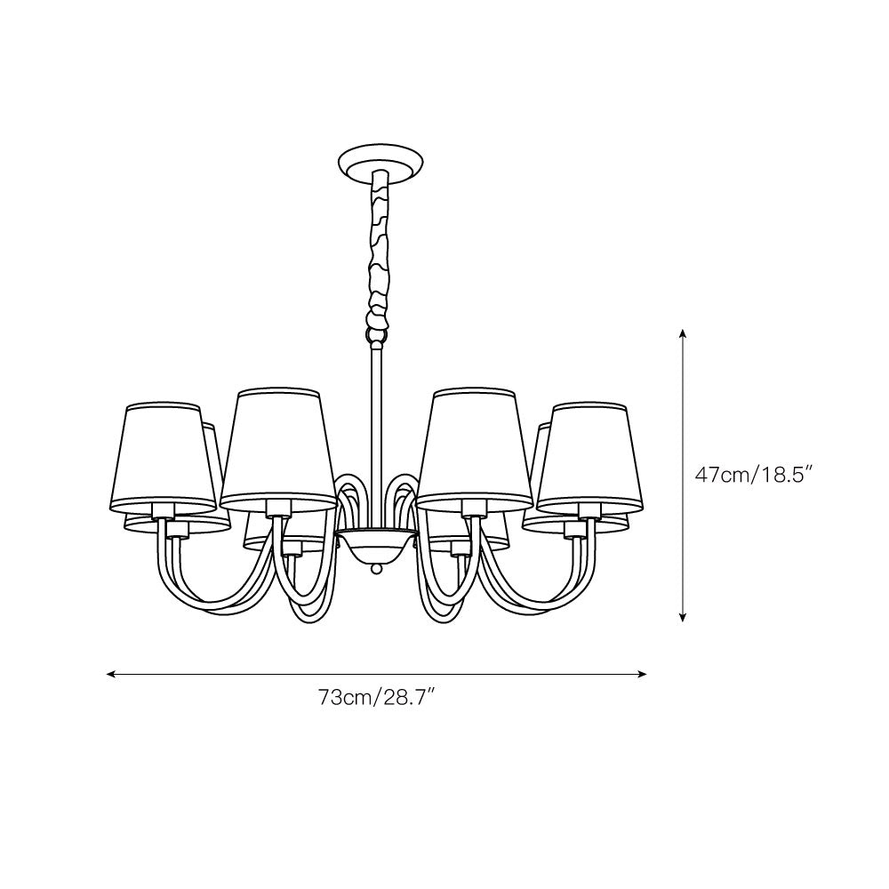 Aged Stacey Chandelier