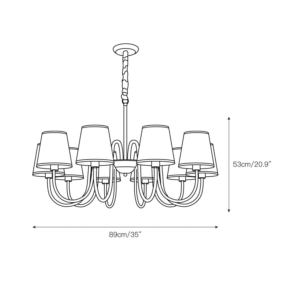 Aged Stacey Chandelier