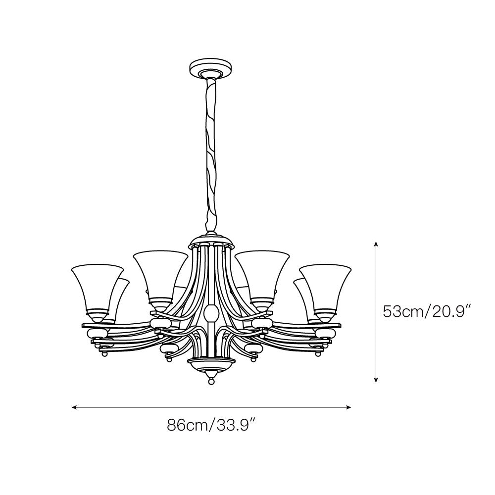 Stanford Glass Chandelier - view 3