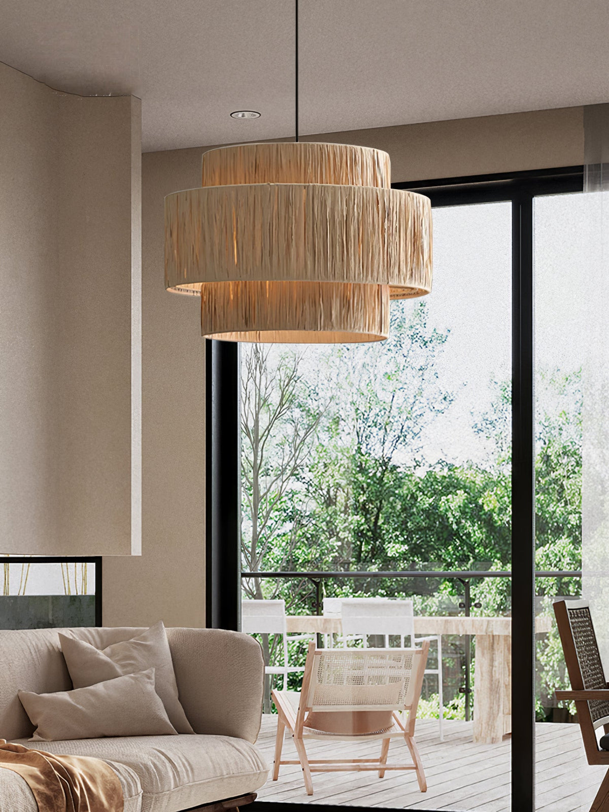 Straw Art Pendant Light