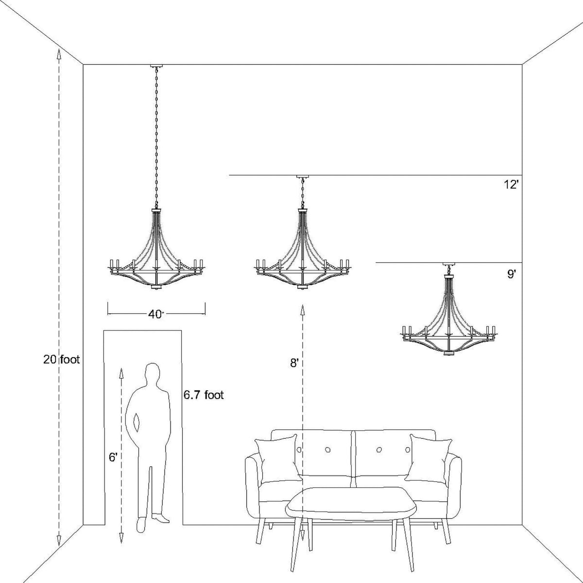 Streator Chandelier - view 38