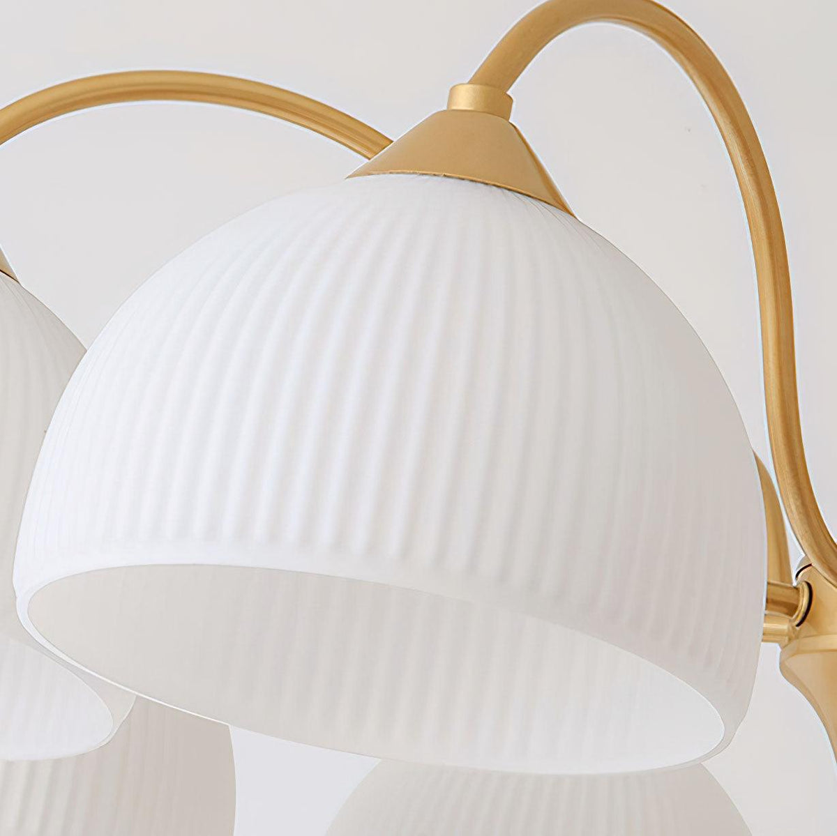 Striped Glass Bowl Chandelier - view 11