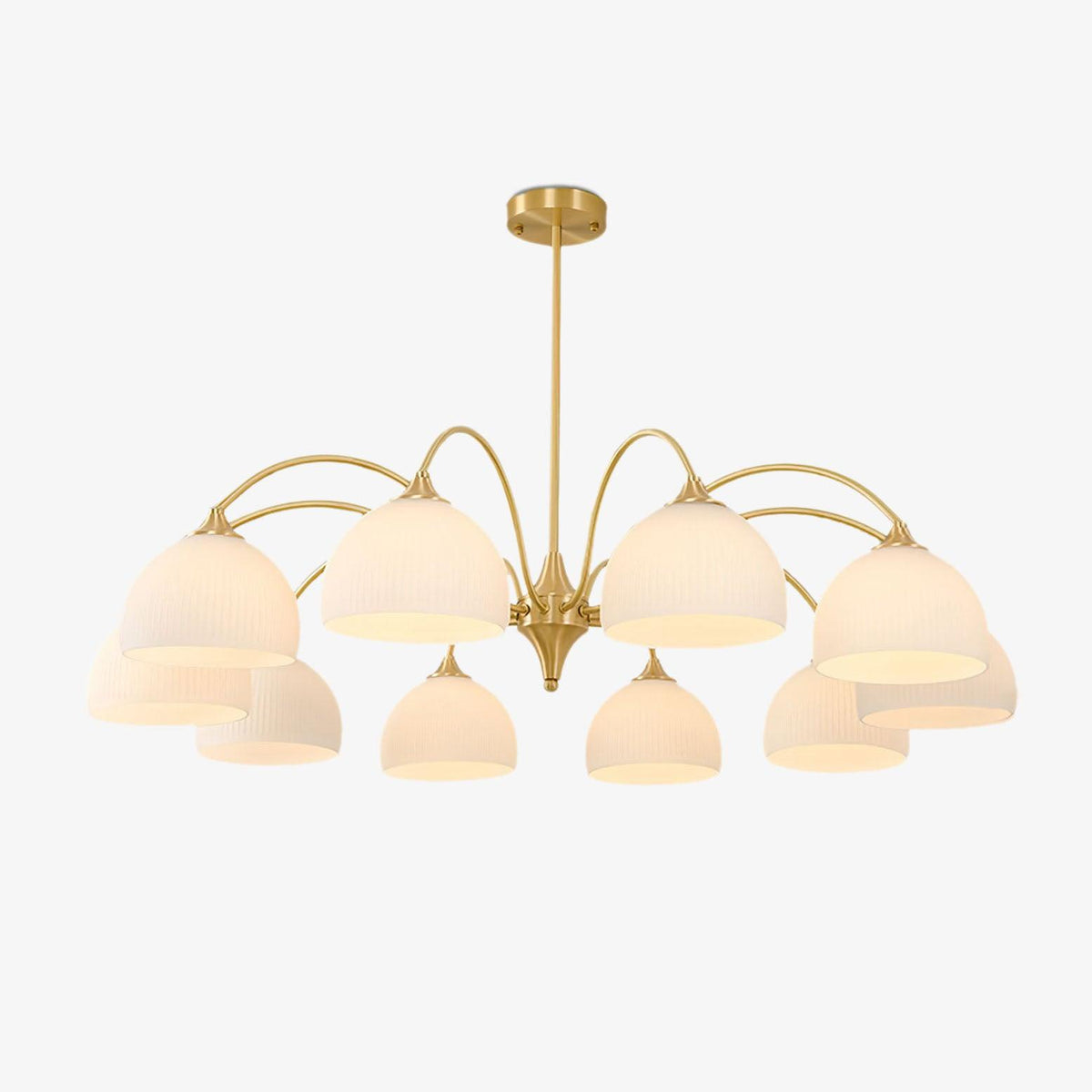 Striped Glass Bowl Chandelier - view 16