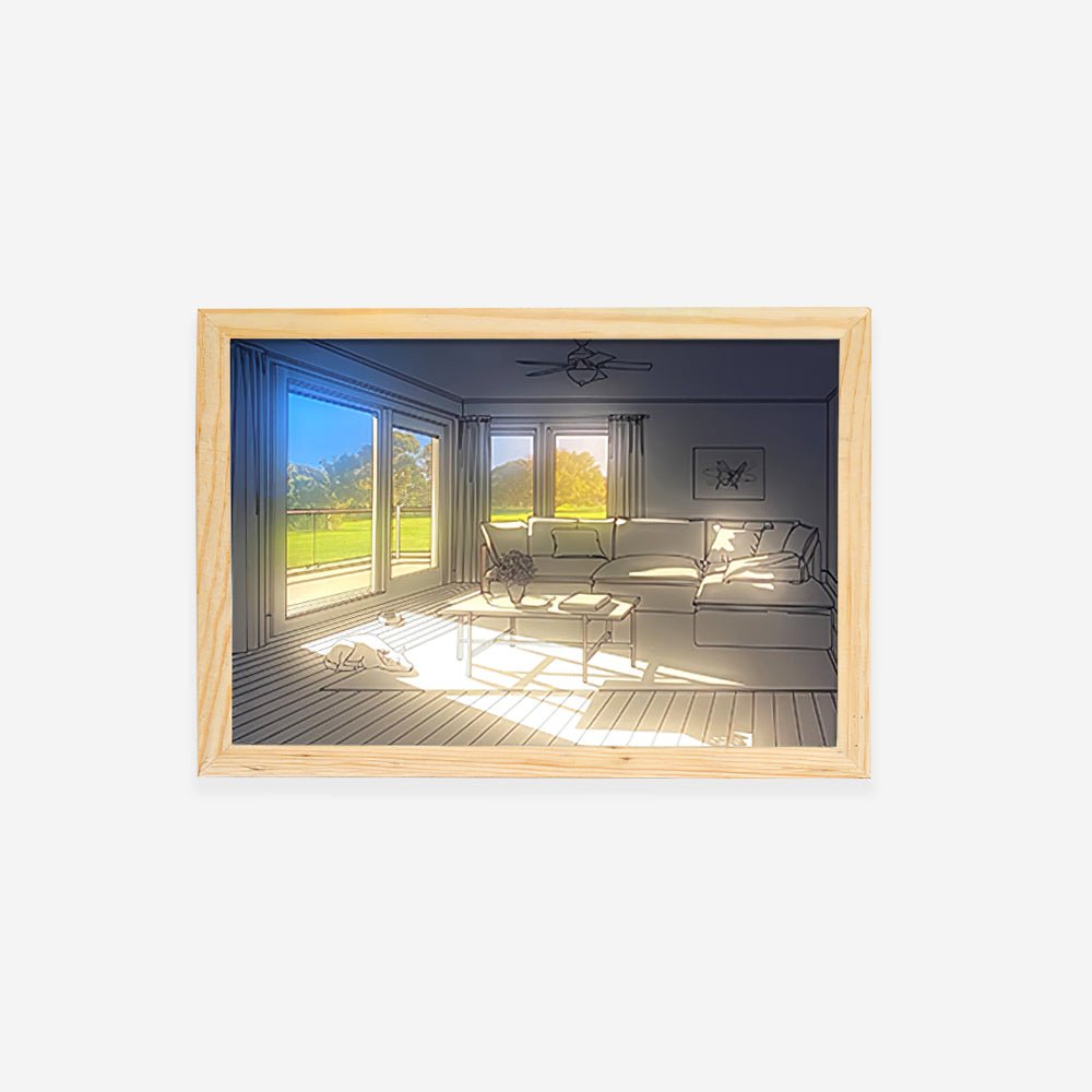 Dog Sunbathing Mural Art Lamp - view 42
