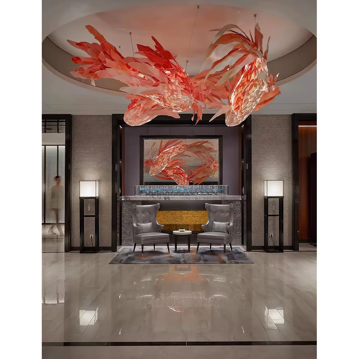 Swirl Koi Chandelier - view 17