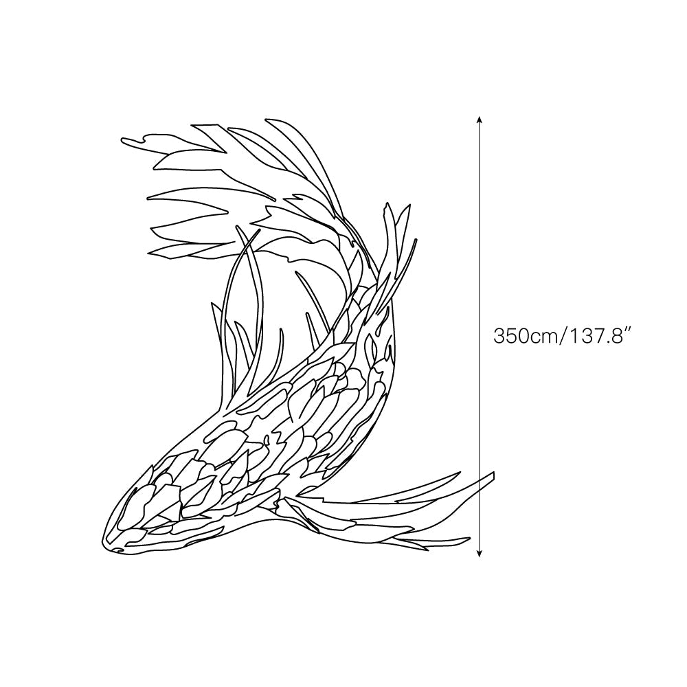 Swirl Koi Chandelier - view 3