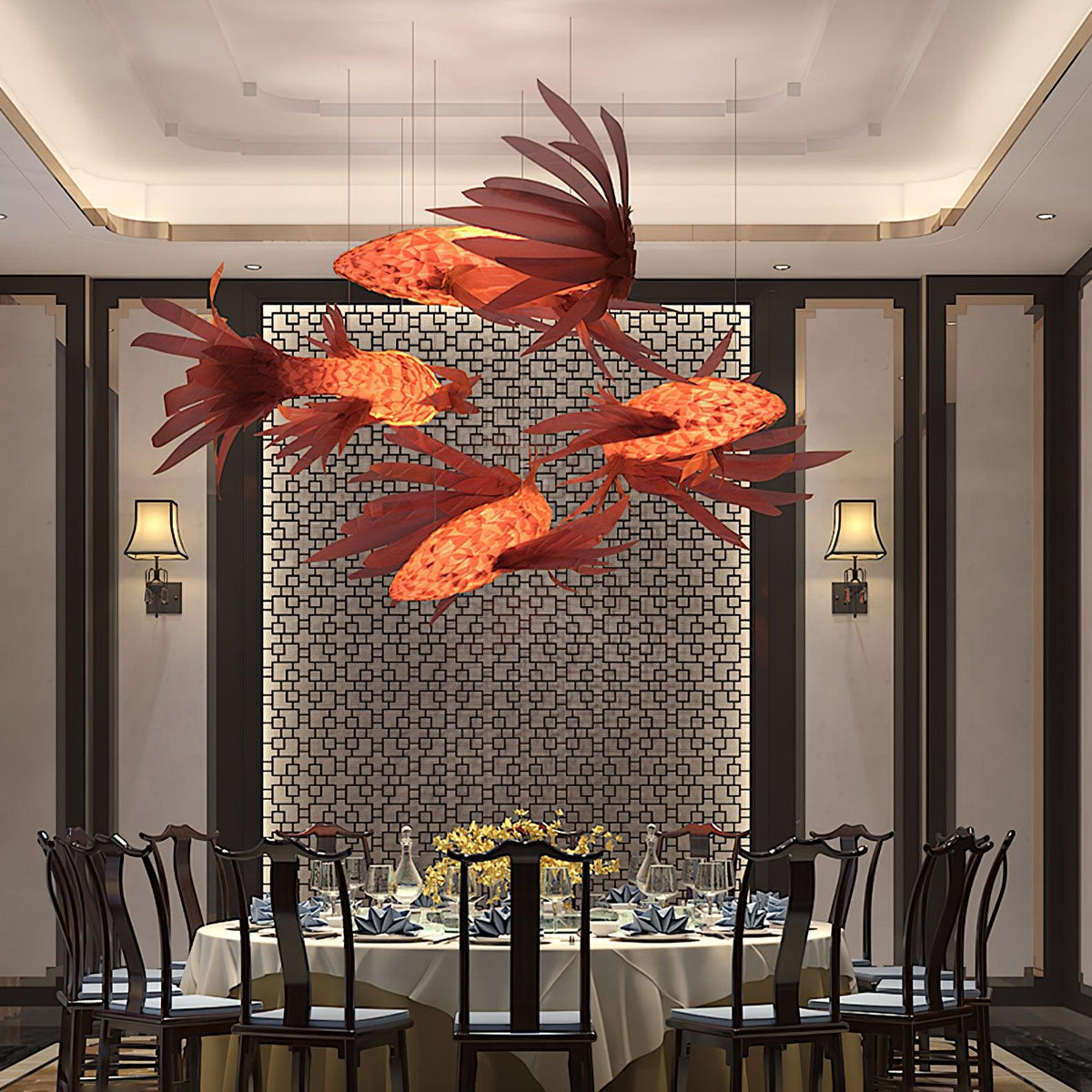 Swirl Koi Chandelier - view 5