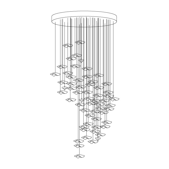 Tidal Art Glass Chandelier - view 17