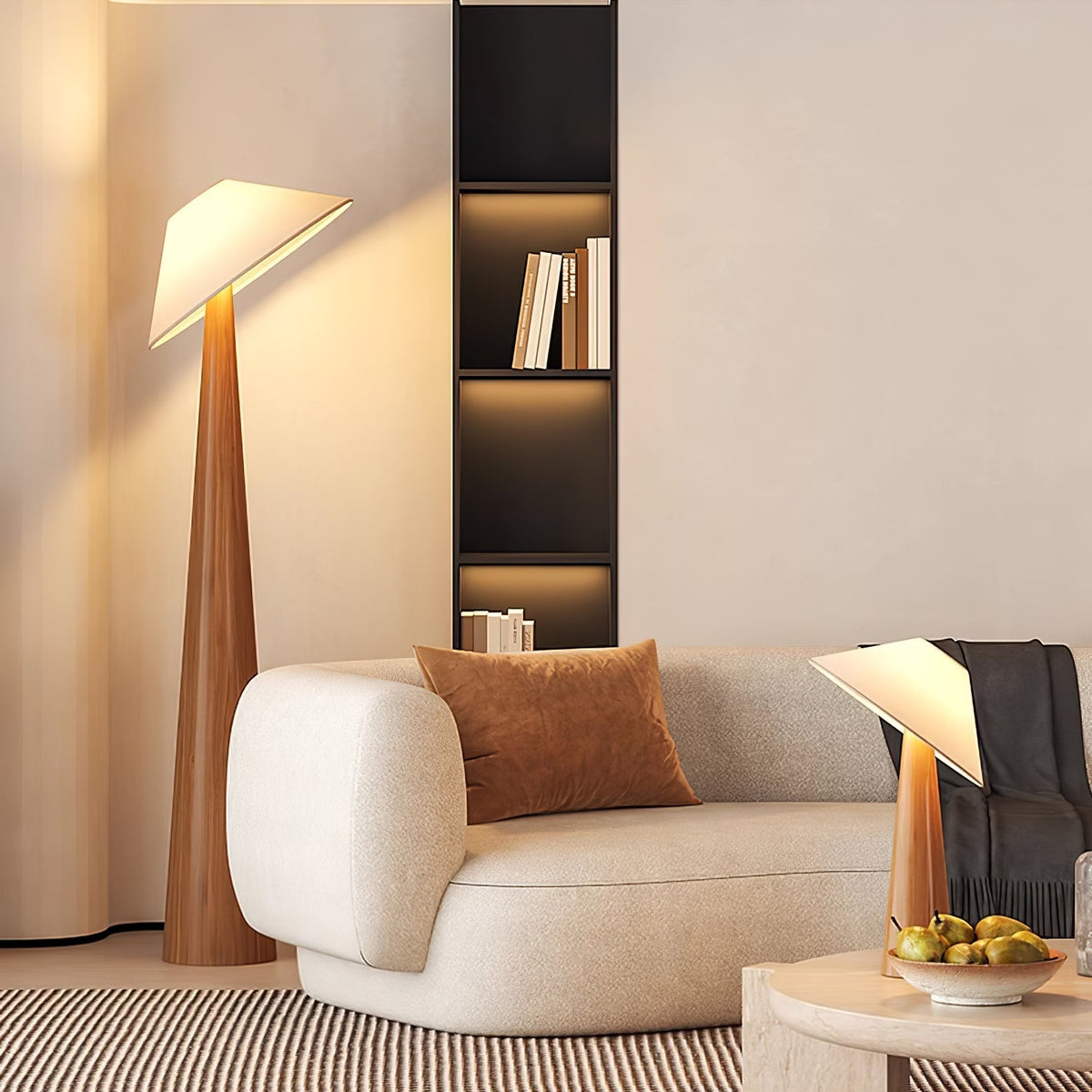 Tilt Hat Wooden Floor Lamp - view 7