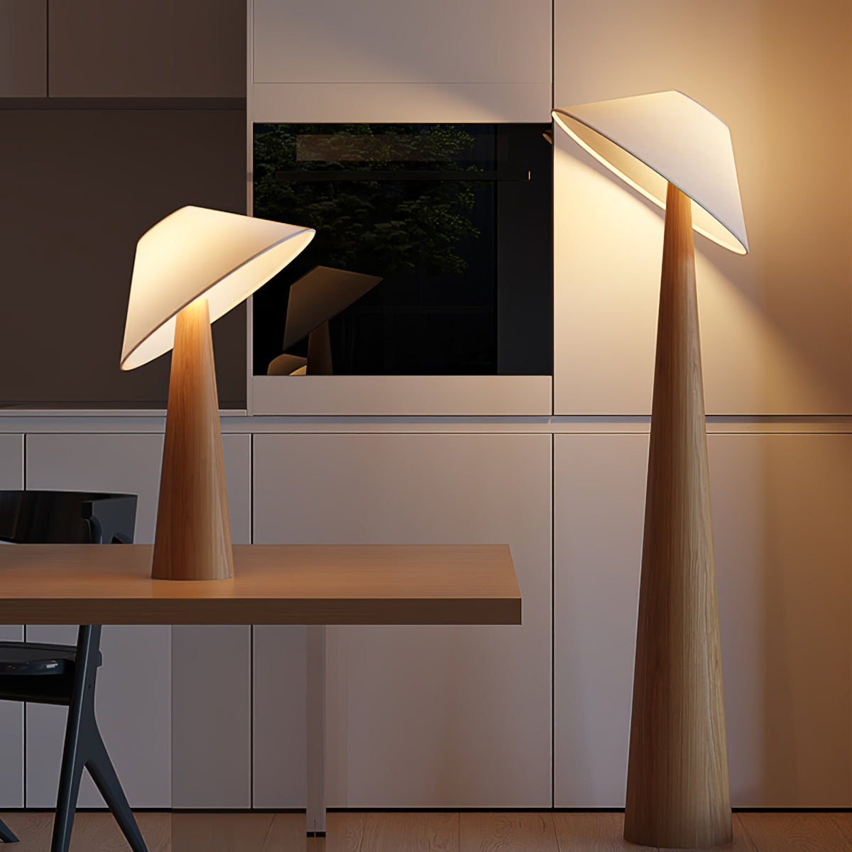 Tilt Hat Wooden Floor Lamp - view 6