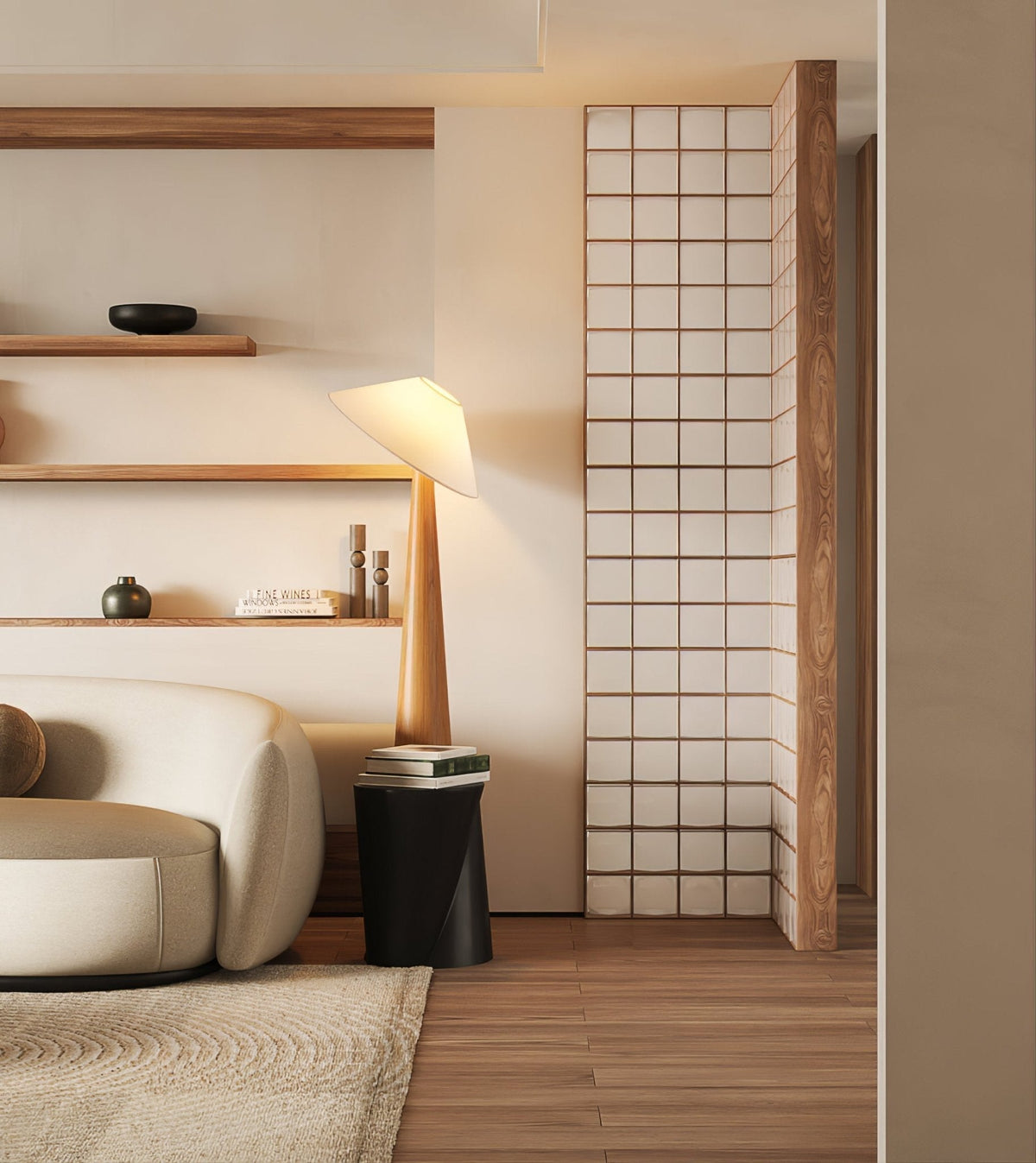 Tilt Hat Wooden Floor Lamp - view 25