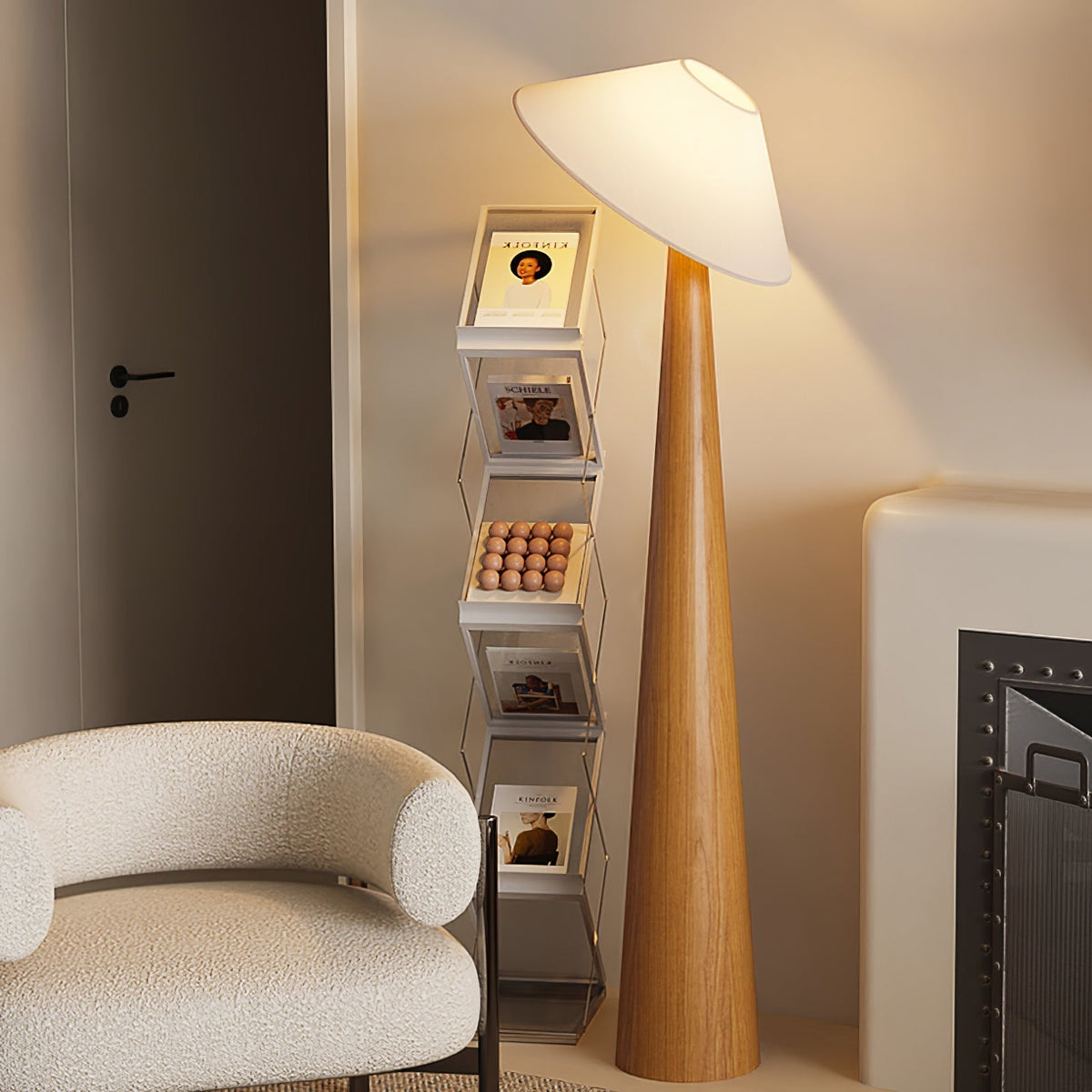 Tilt Hat Wooden Floor Lamp - view 35