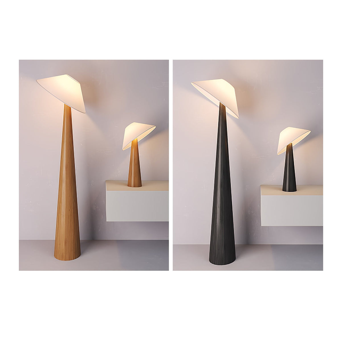 Tilt Hat Wooden Floor Lamp - view 31