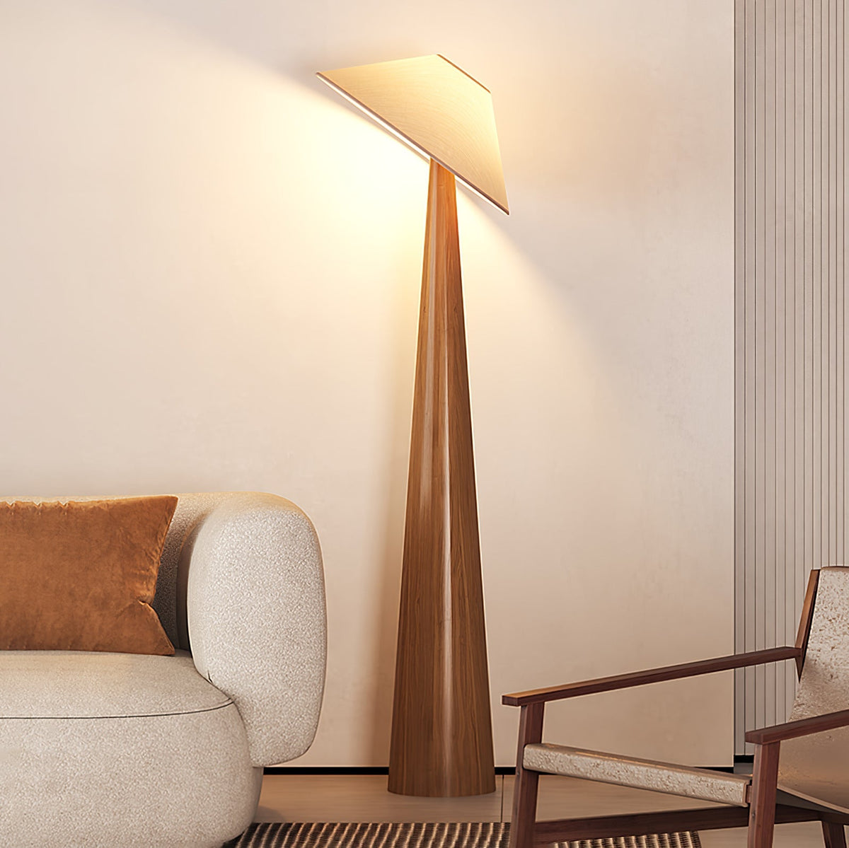 Tilt Hat Wooden Floor Lamp - view 4