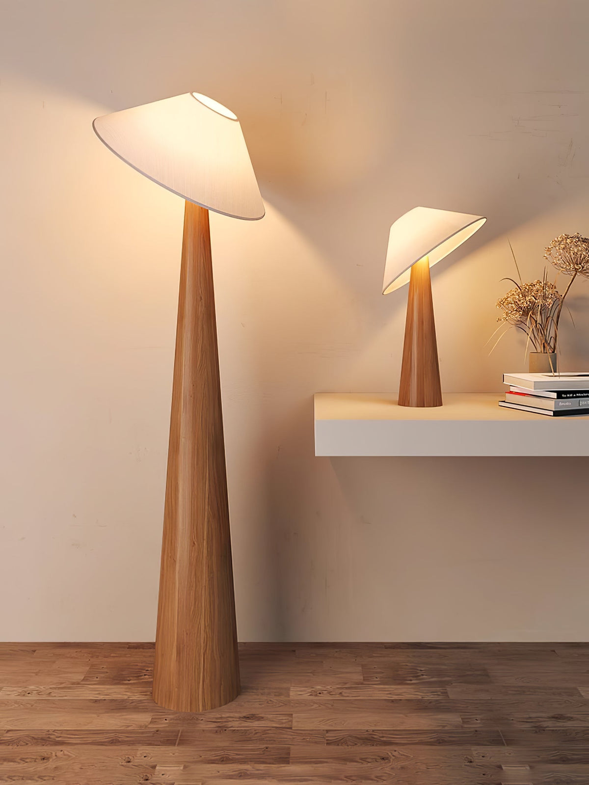 Tilt Hat Wooden Floor Lamp - view 36