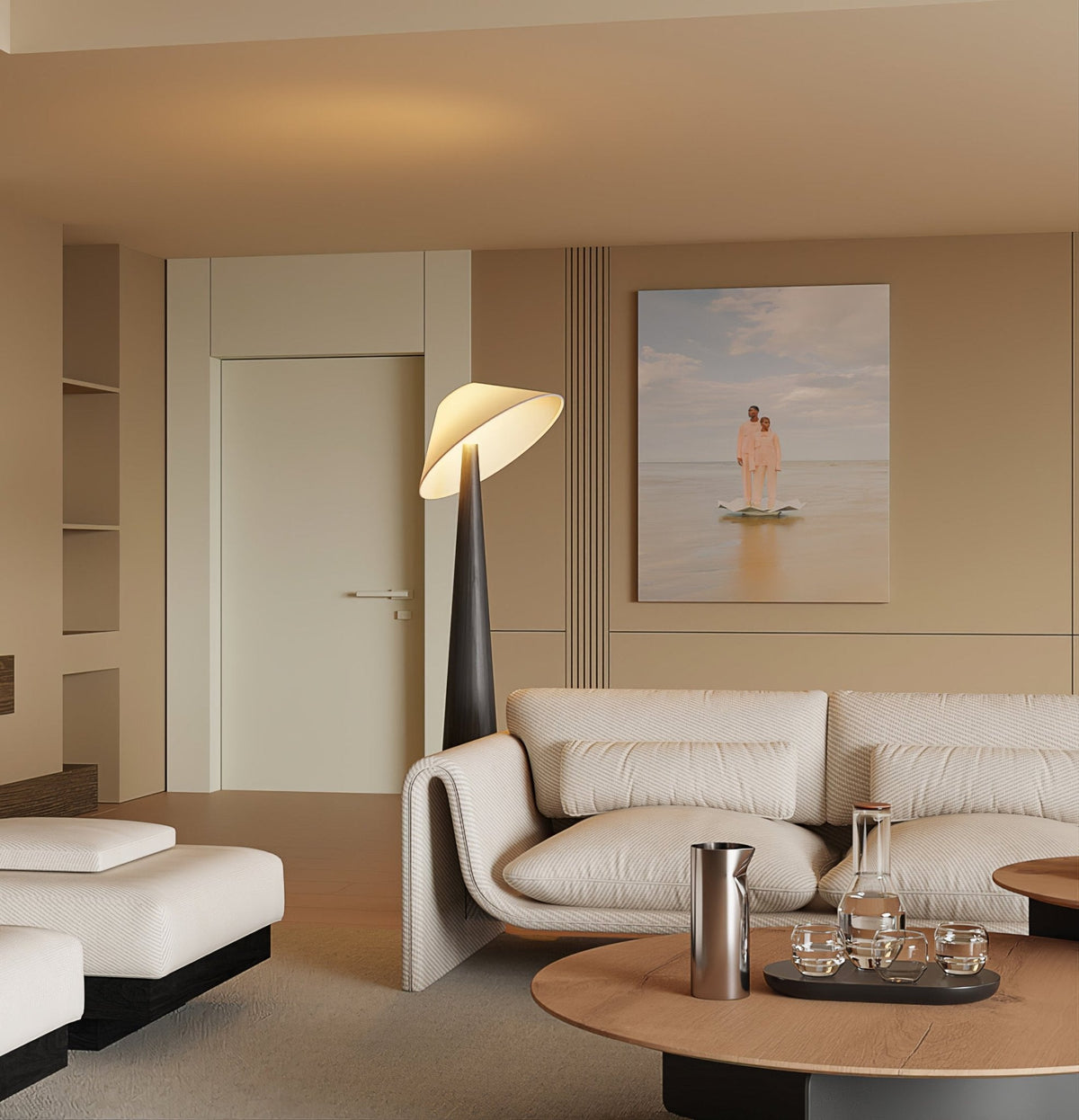 Tilt Hat Wooden Floor Lamp - view 26