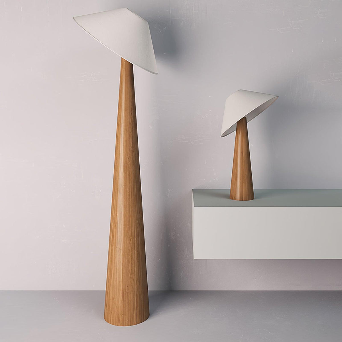 Tilt Hat Wooden Floor Lamp - view 15