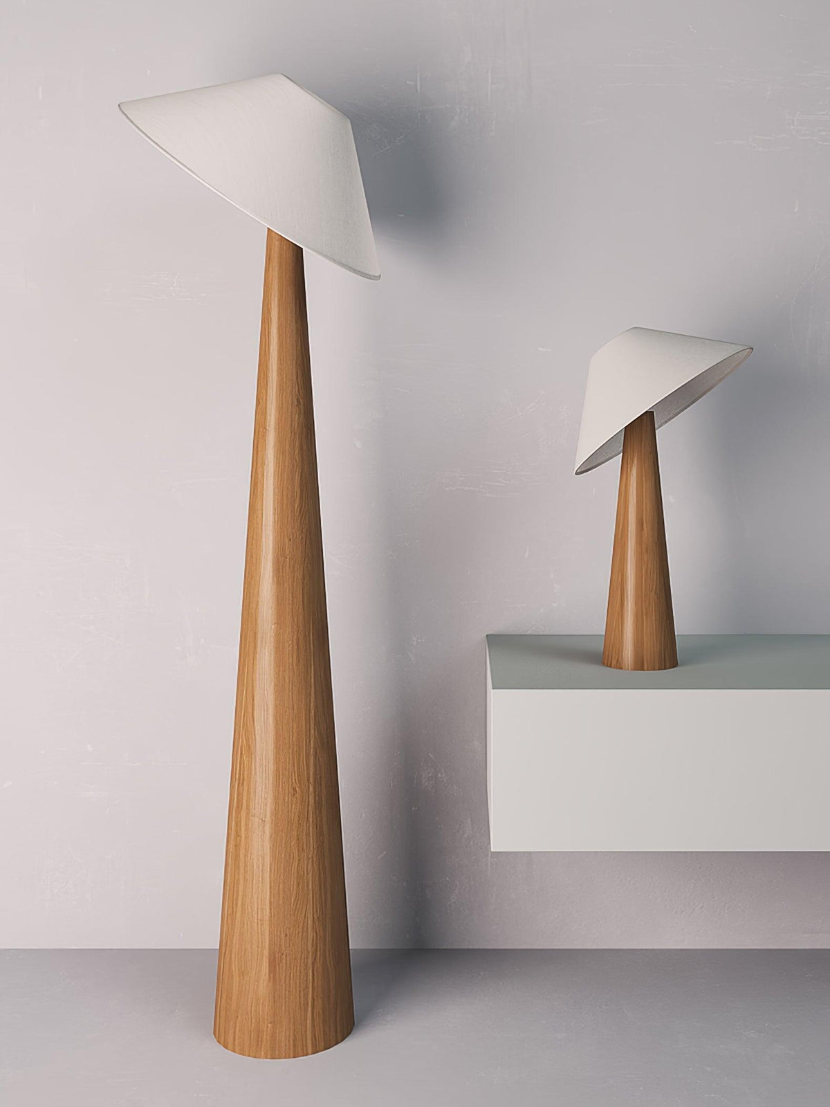 Tilt Hat Wooden Floor Lamp - view 12