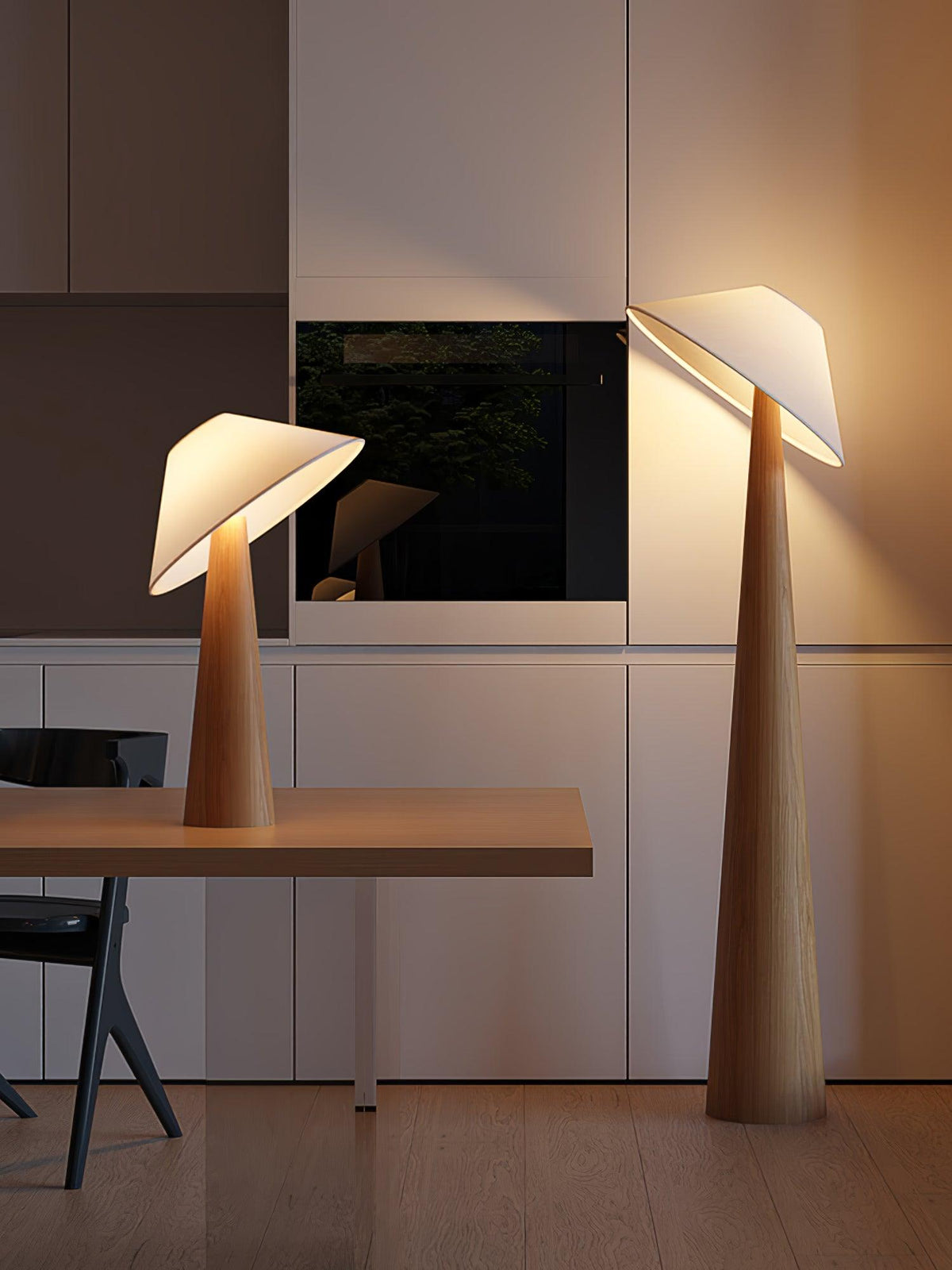 Tilt Hat Wooden Floor Lamp - view 13