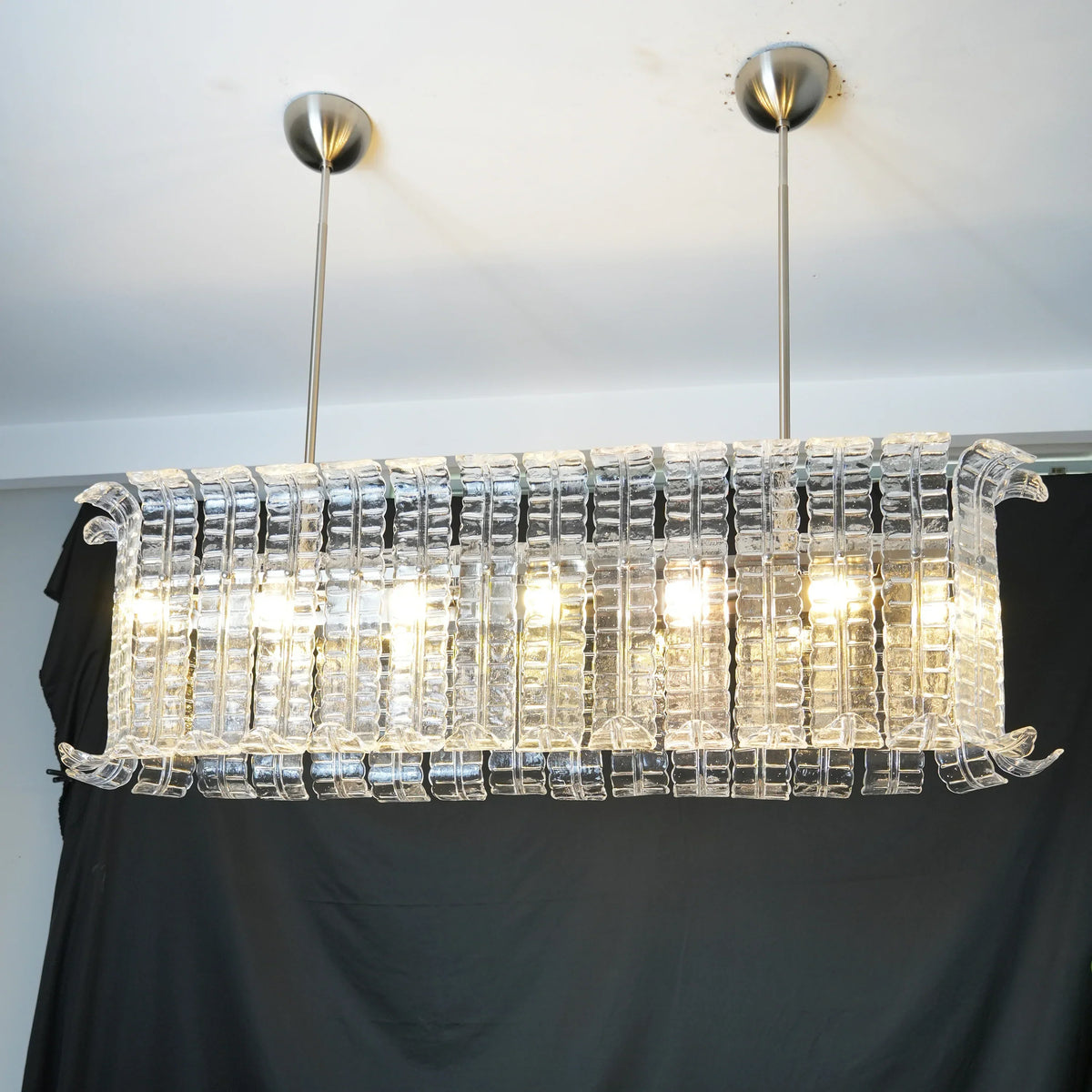 Transparent Murano Leaf Shaped Chandelier - view 5