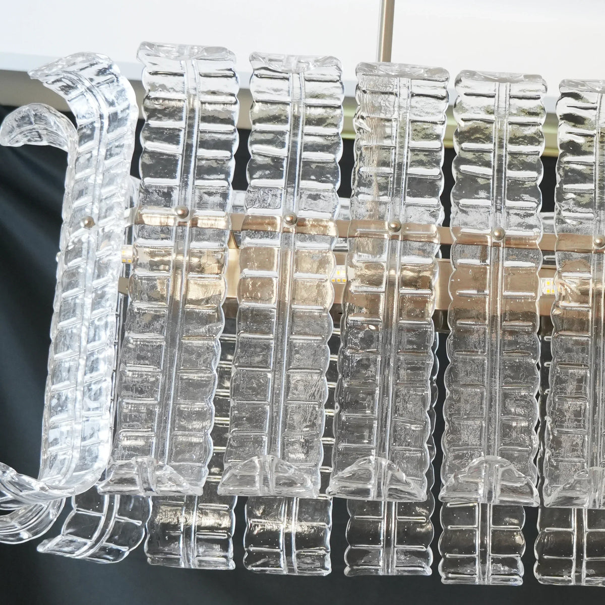 Transparent Murano Leaf Shaped Chandelier - view 12