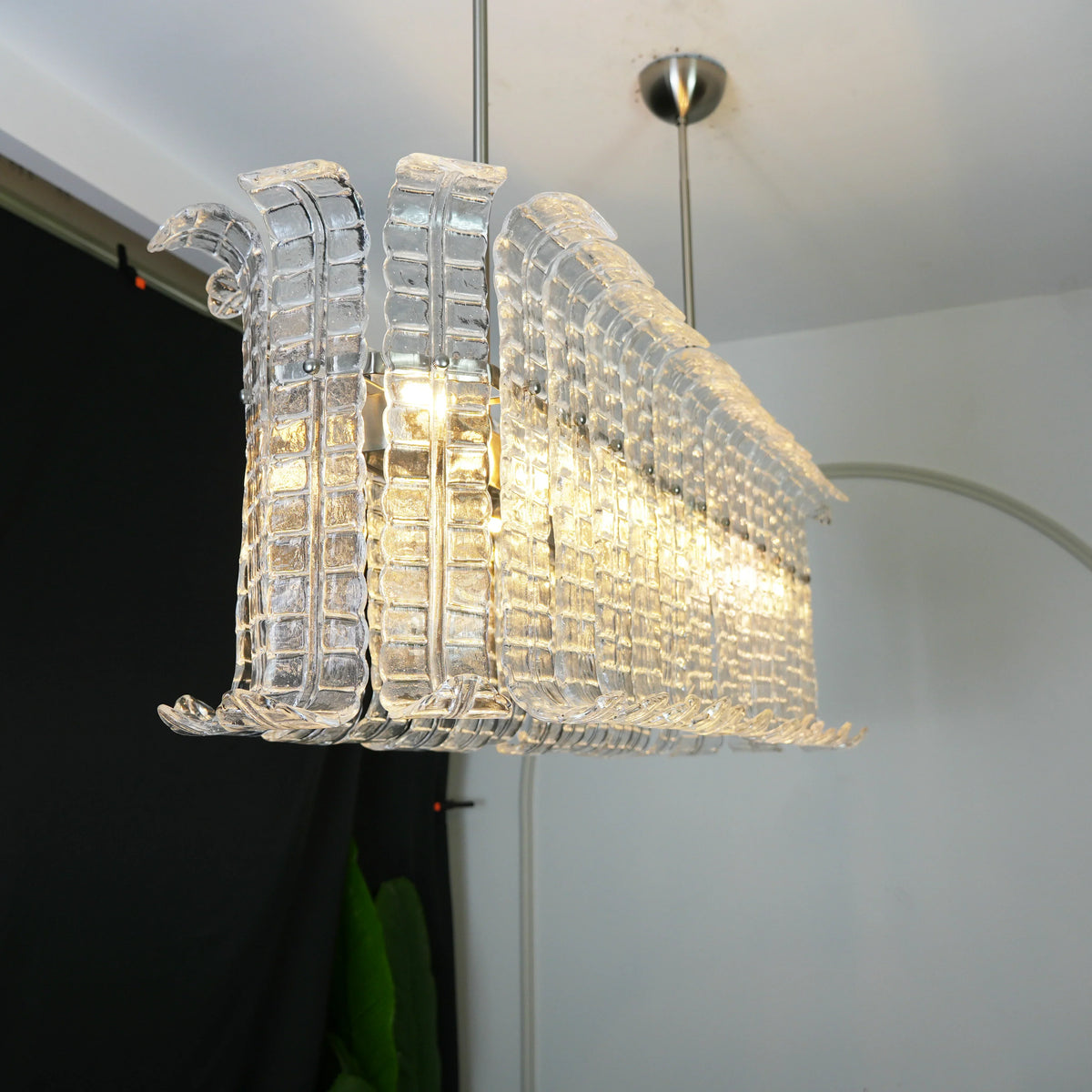 Transparent Murano Leaf Shaped Chandelier - view 10