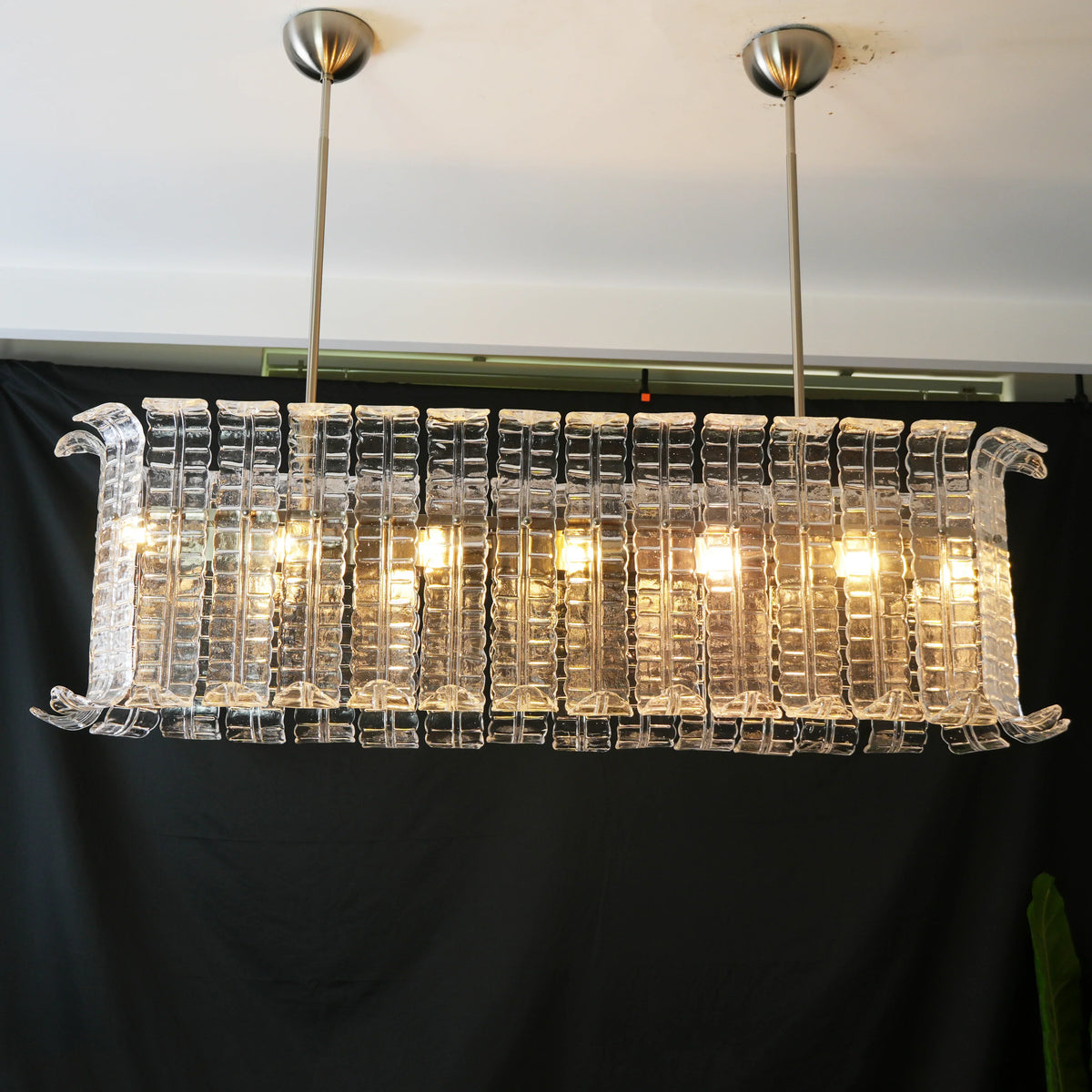 Transparent Murano Leaf Shaped Chandelier - view 11