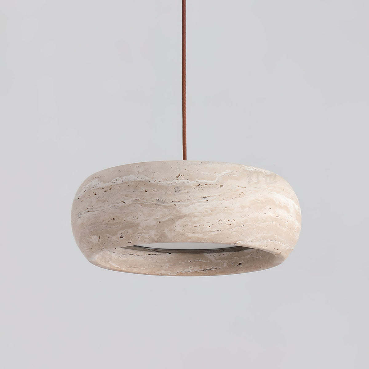 Travertine Drum Pendant Lamp