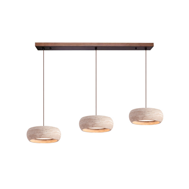 Travertine Drum Pendant Lamp