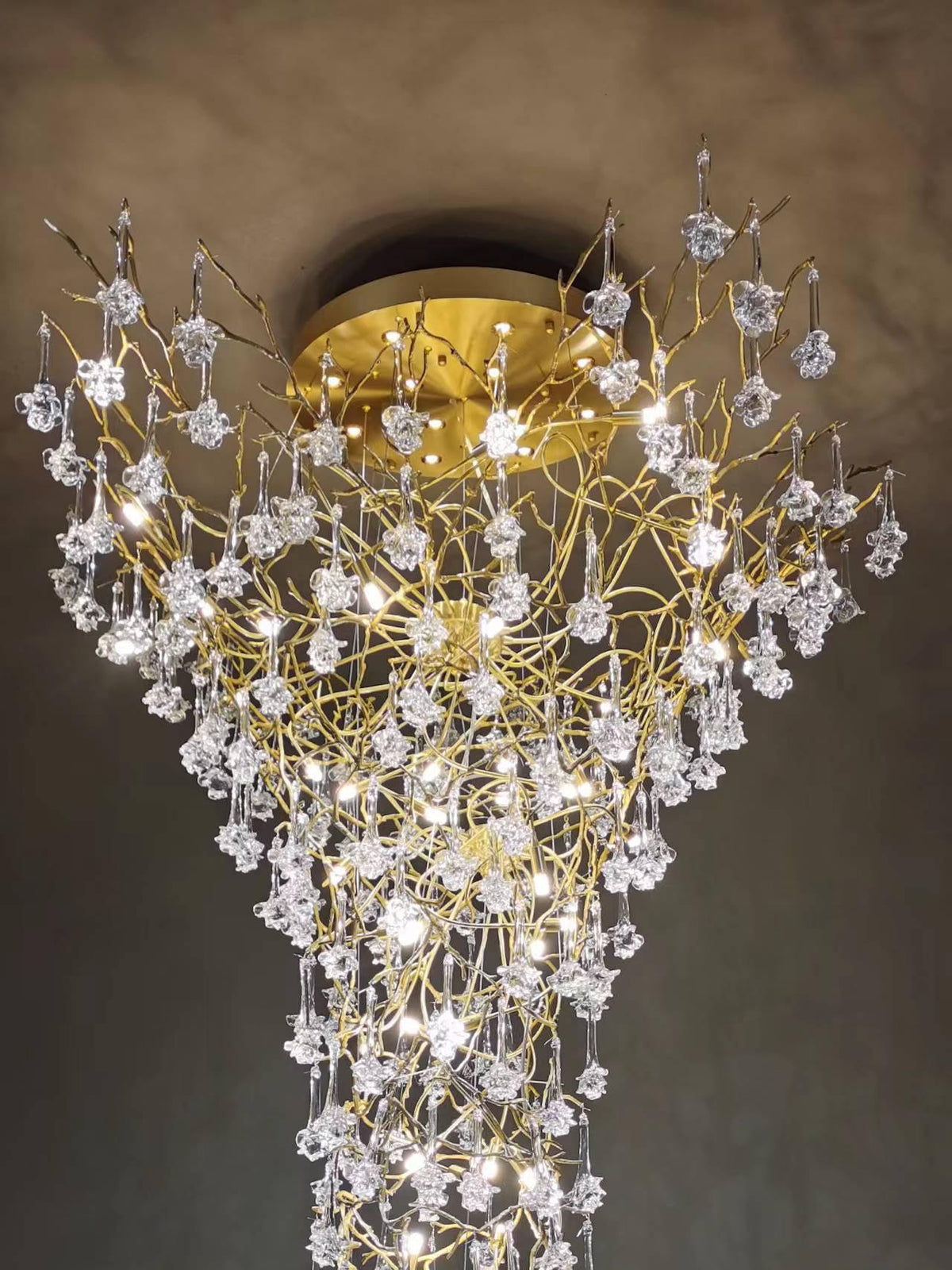 Tree Branch Staircase Chandelier