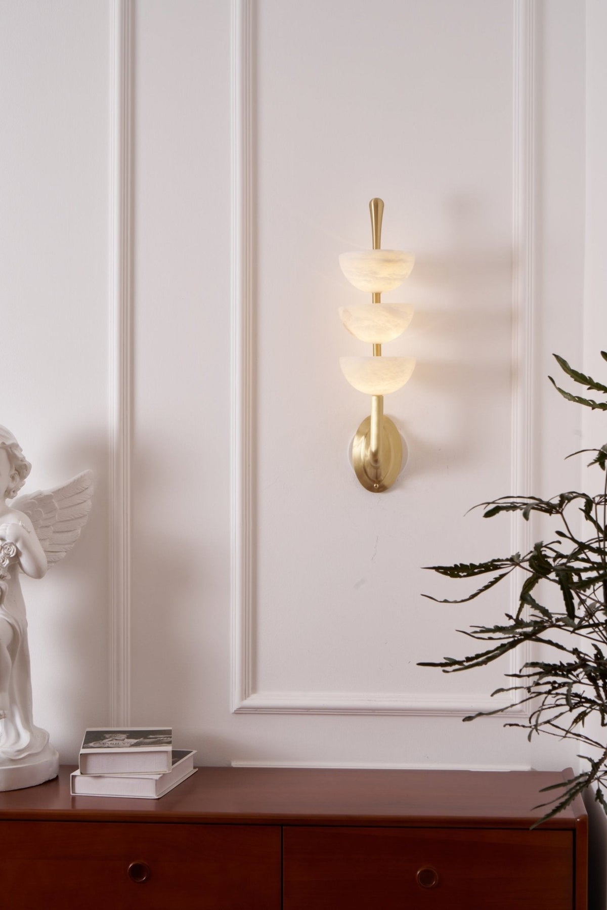 Triple Alabaster Wall Sconce