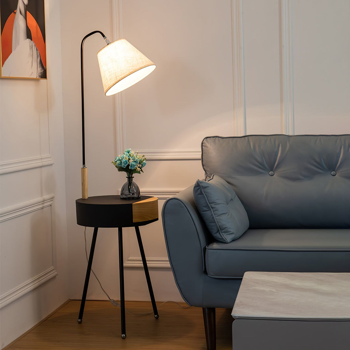 Tripod Fabric Floor Lamp - view 3