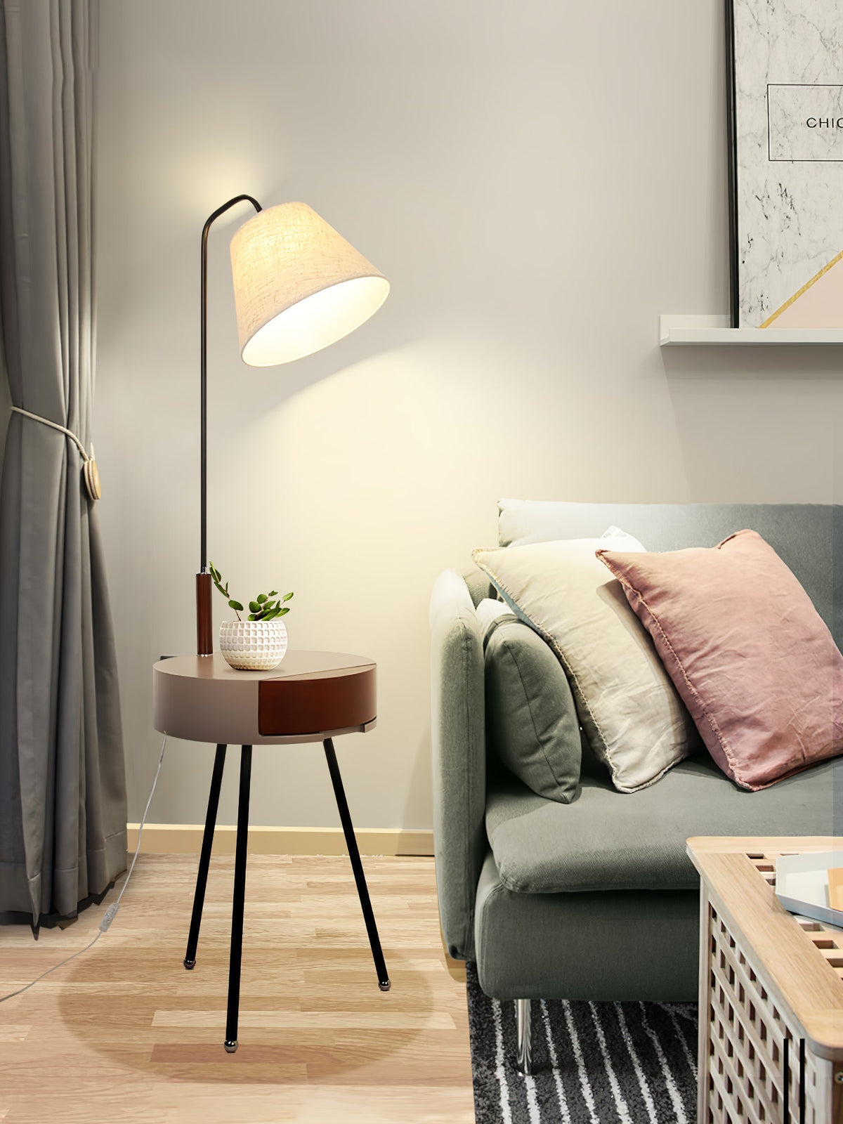 Tripod Fabric Floor Lamp - view 30