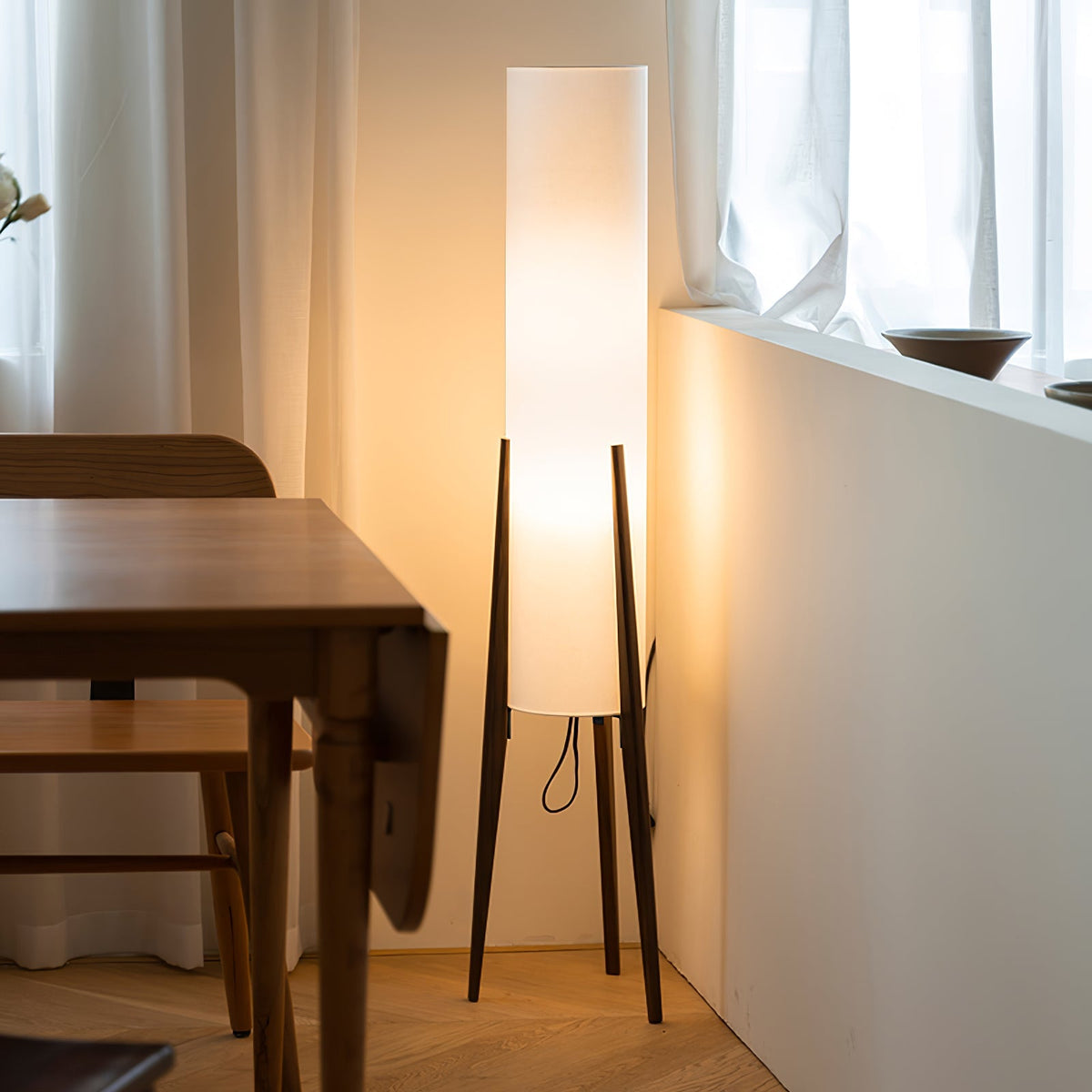 Tripod Walnut Floor Lamp - view 2