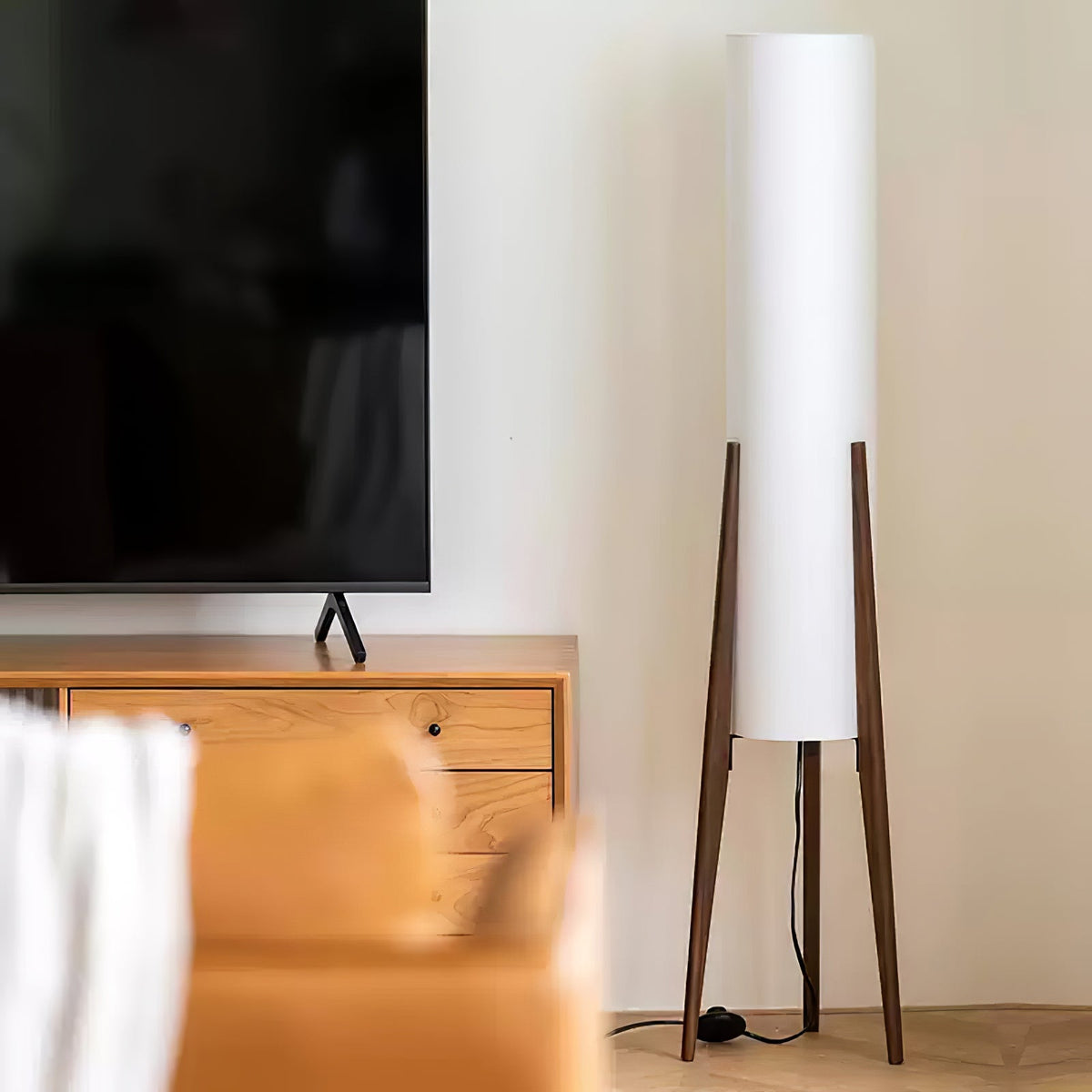 Tripod Walnut Floor Lamp - view 13